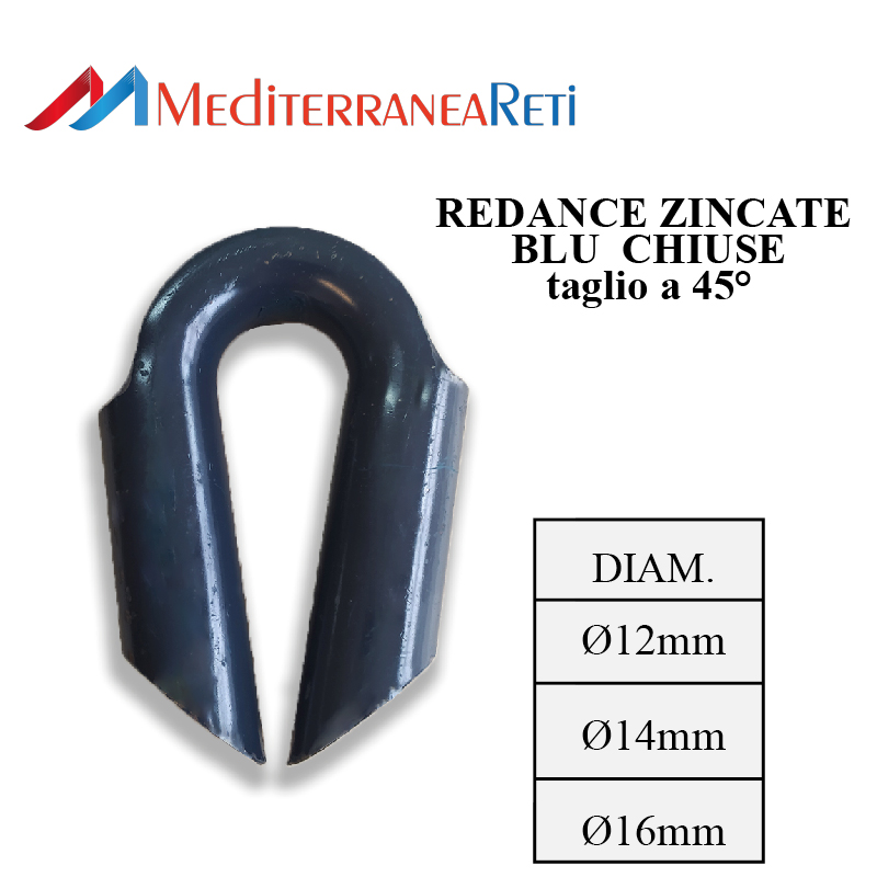 Le redance zincate chiuse con taglio a 45 - Closed galvanized tube-thimbles 45°