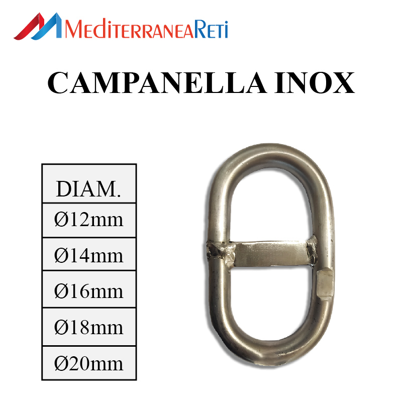 campanella inox -Recessed stainless steel master link