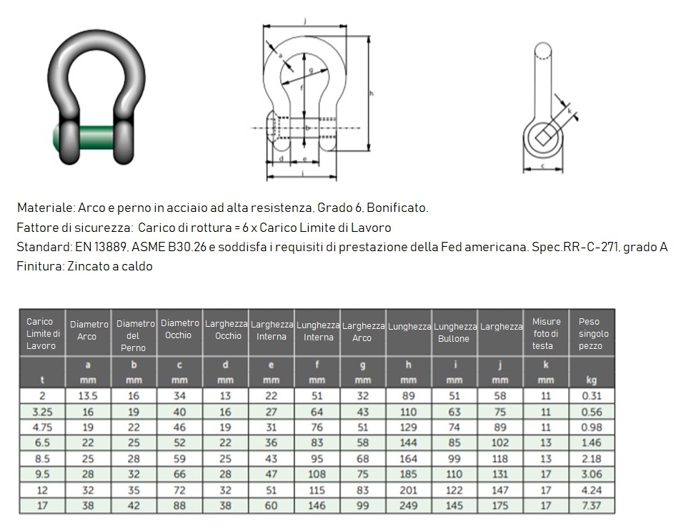 Grilli a cuore - High strength heart shackles