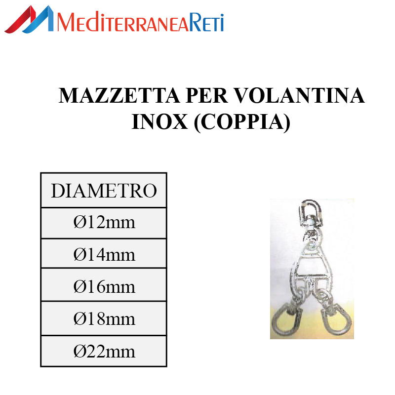 mazzetta inox per volantina - Stainless steel net rigging