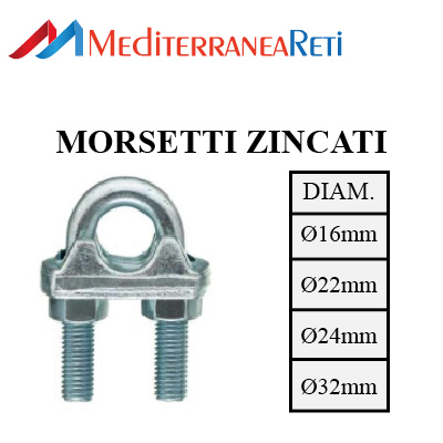 morsetti zincati - accessori ferramenta - mediterraneareti