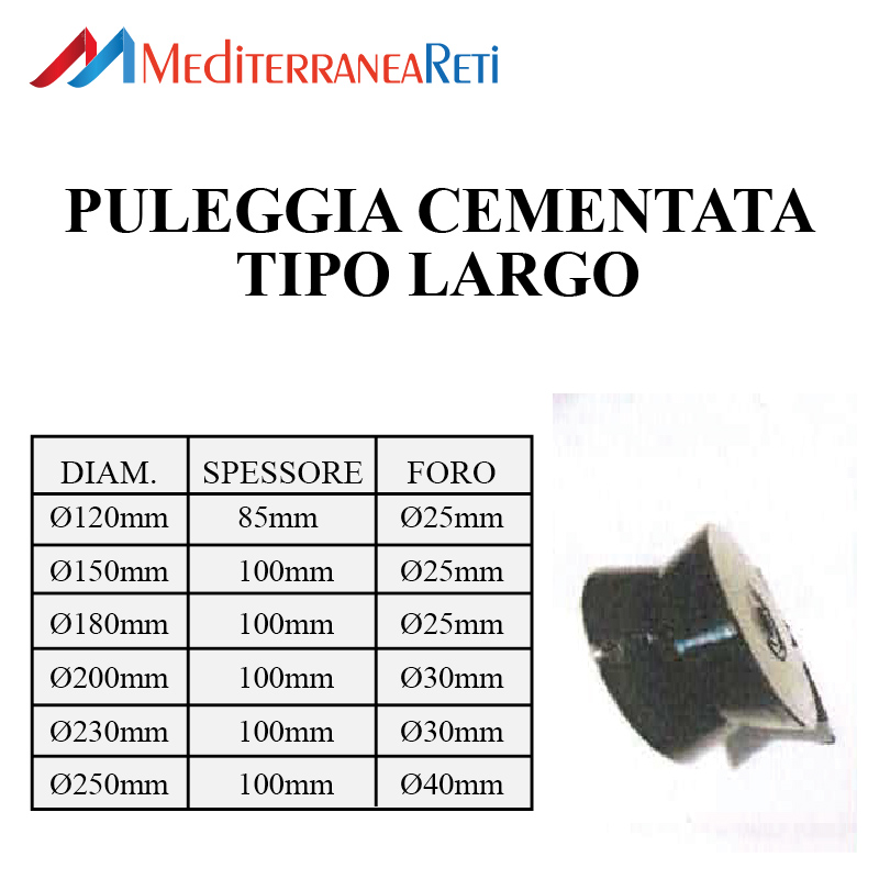 puleggia cementata tipo largo - Concrete pulley block large