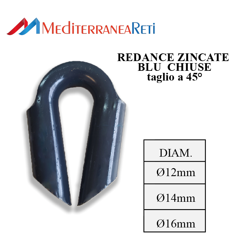 Le redance zincate chiuse  con taglio a 45 - Closed galvanized tube-thimbles 45°