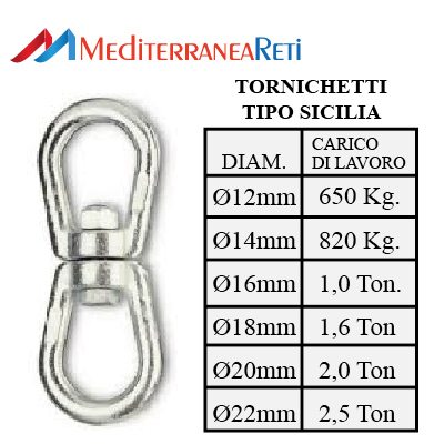 tornichetto - Eye and Eye Swivel Sicilia